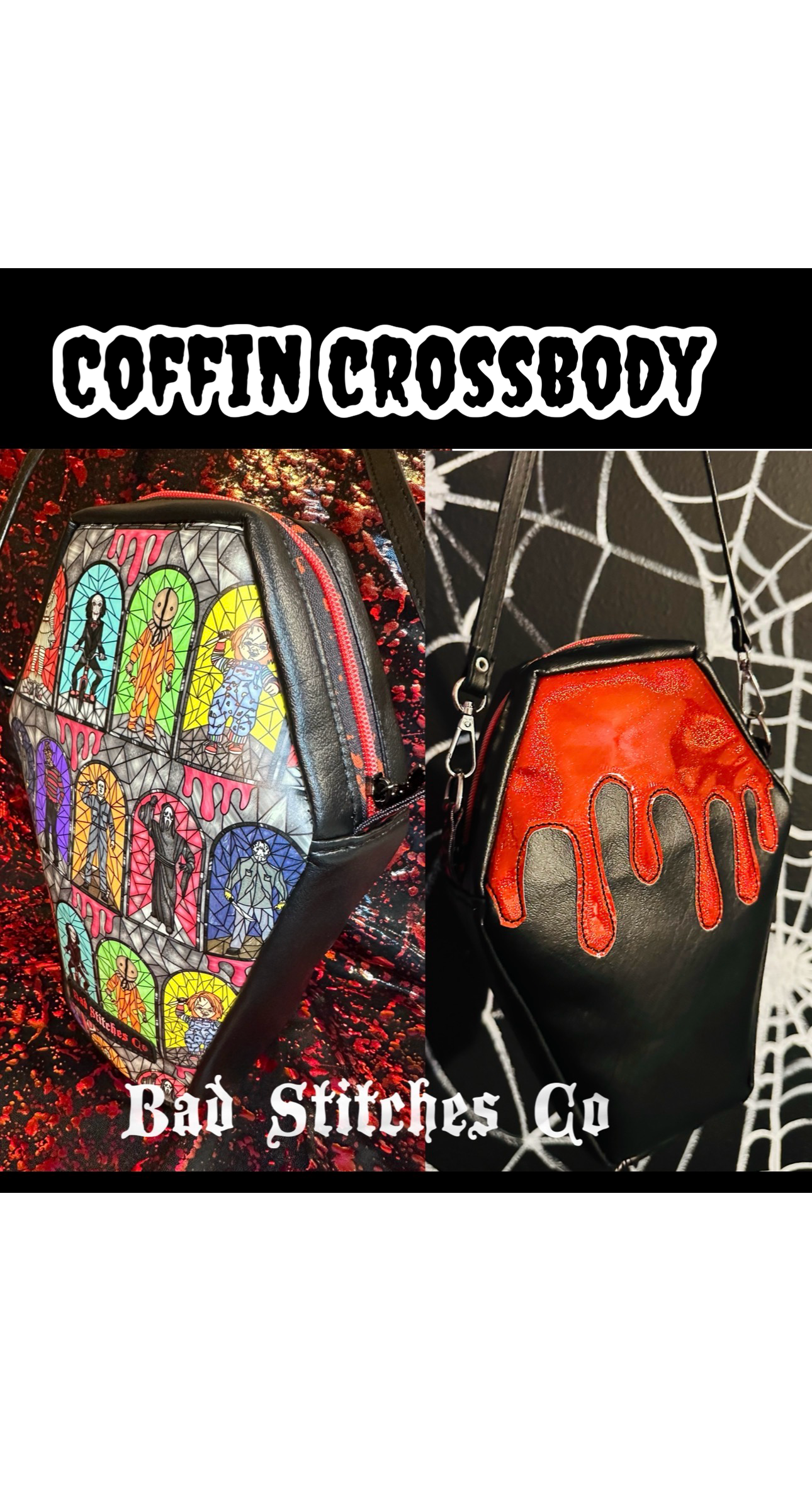 Coffin crossbody bag