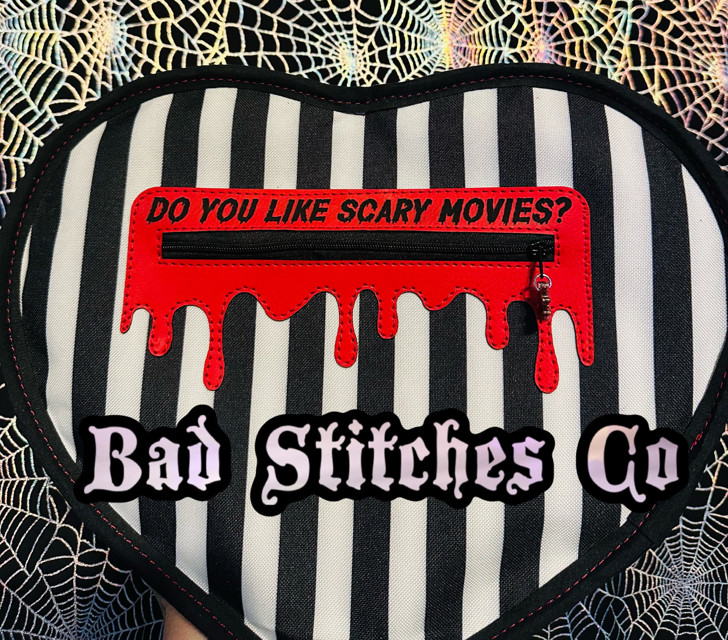 Blood drip Zipper overlay