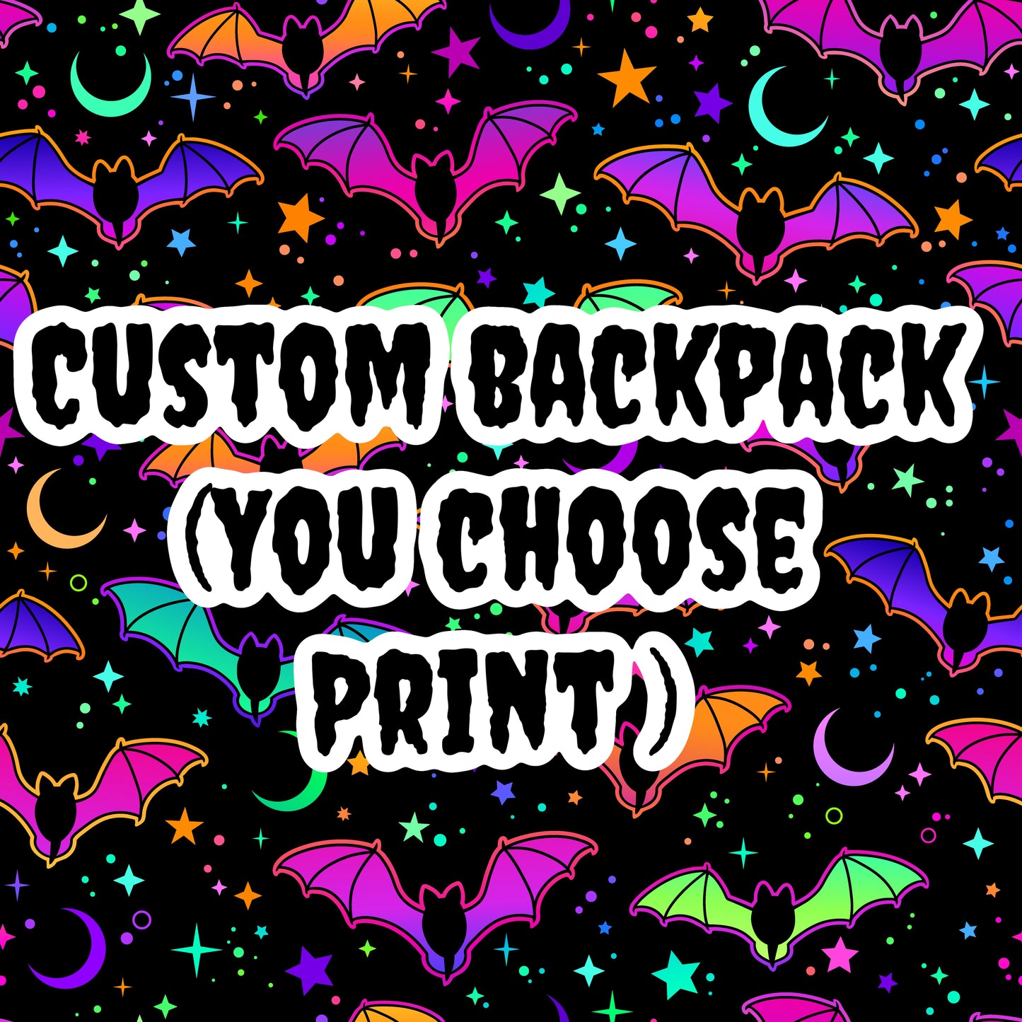 Custom print backpack