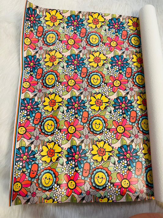 Retro flower viynl