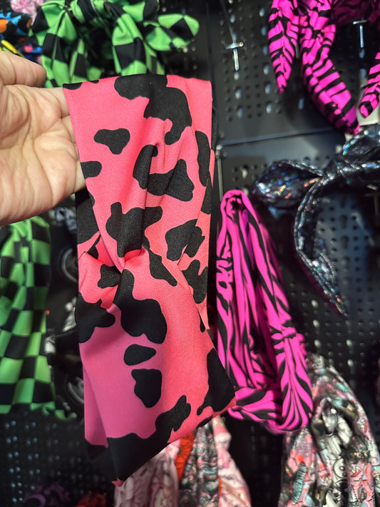 Goth cow twist headband