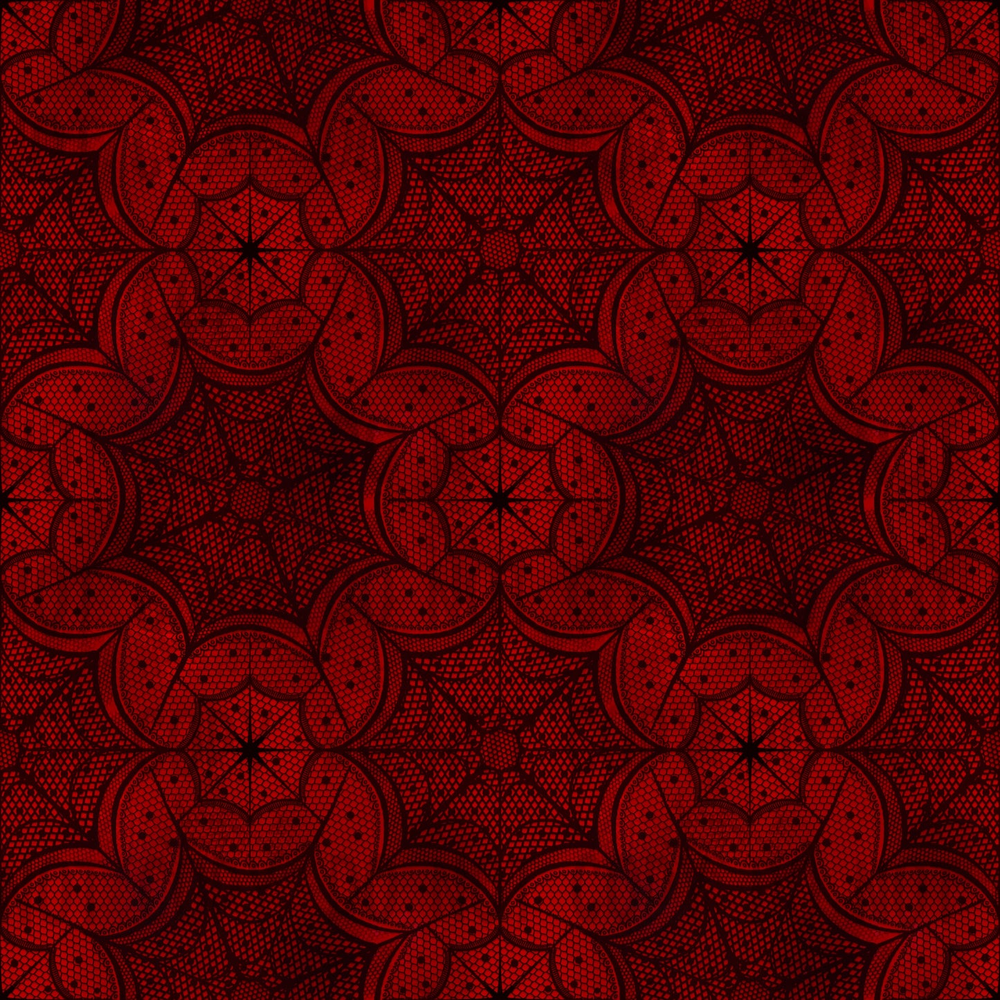 Red spiderweb lace