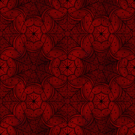 Red spiderweb lace