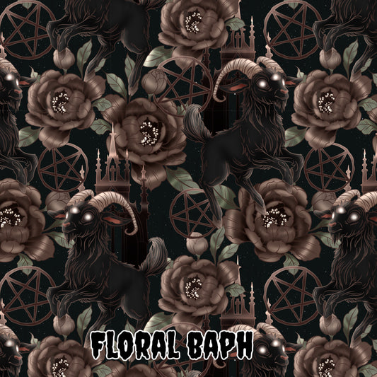 Floral Baphomet Canvas