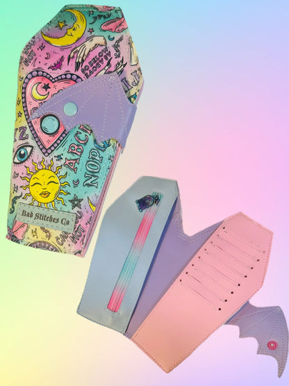 Large coffin batwing wallet