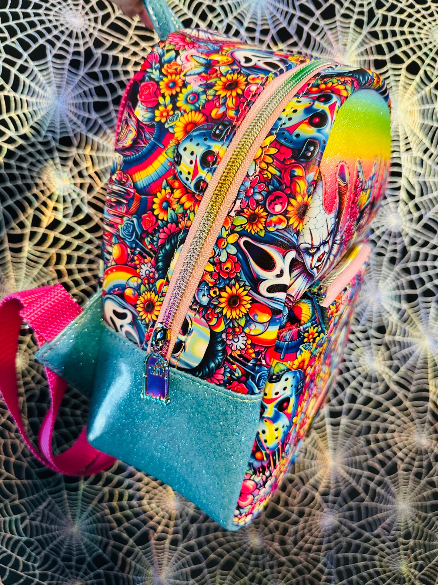 Rainbow horror backpack