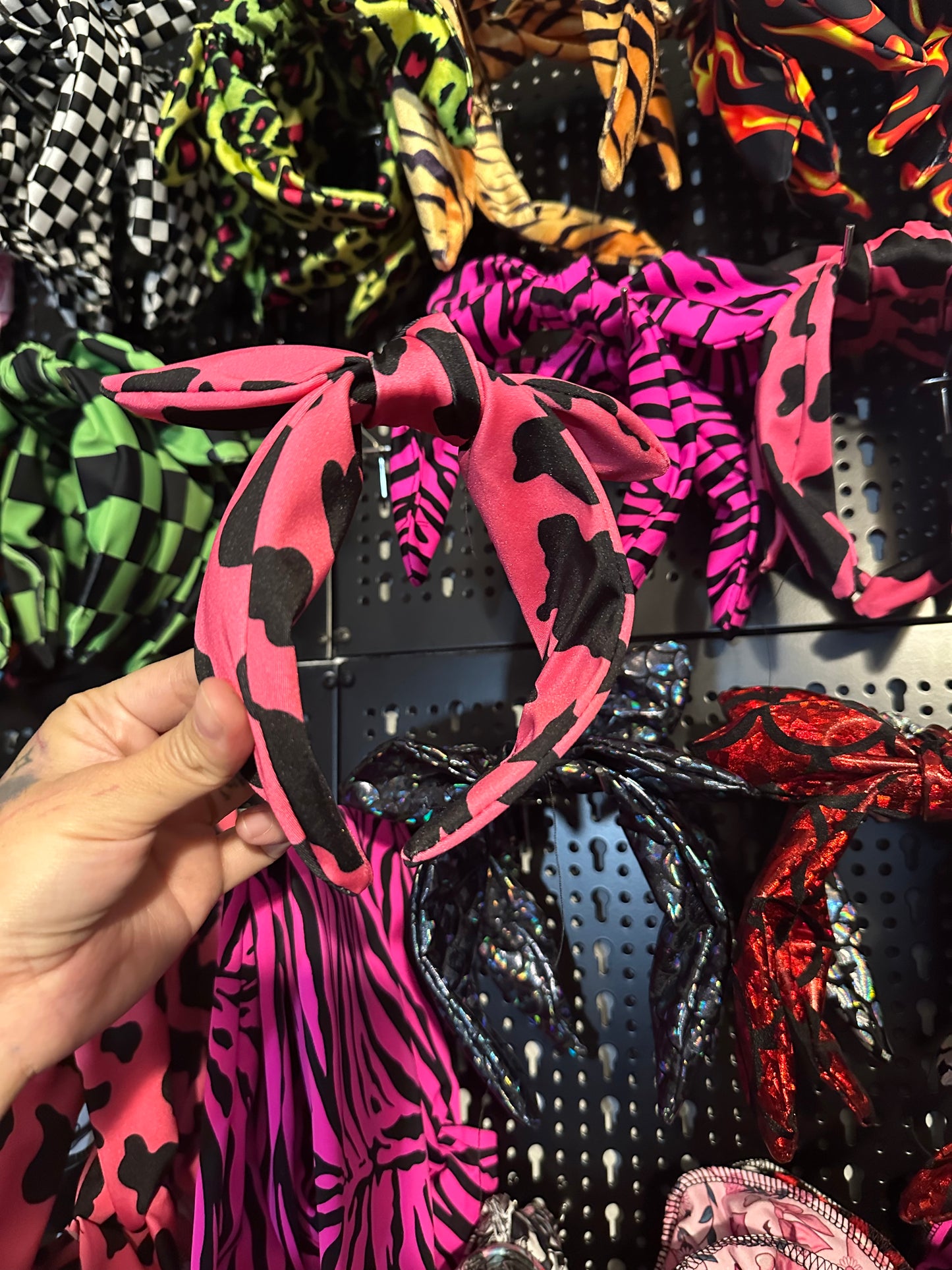 Goth cow knotty headband adult
