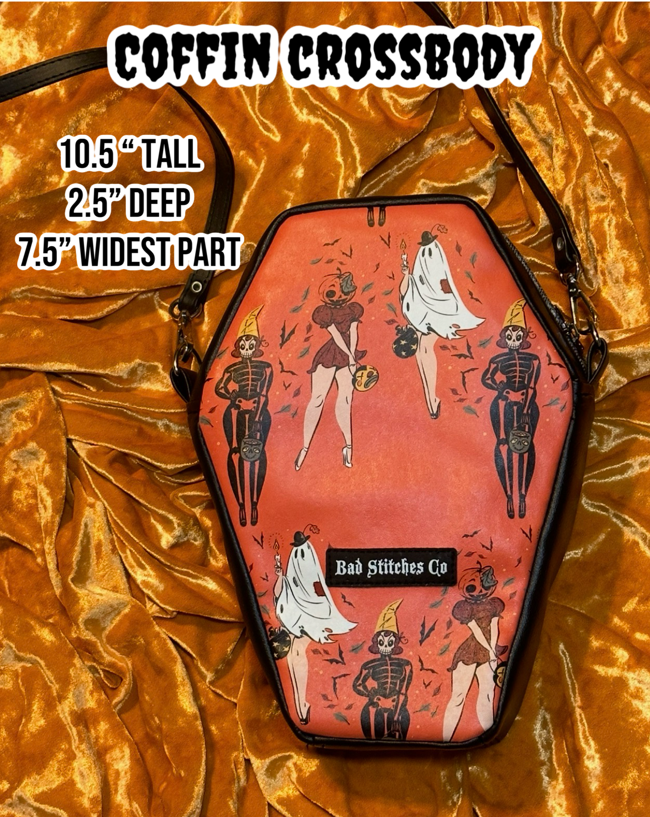 Coffin crossbody bag