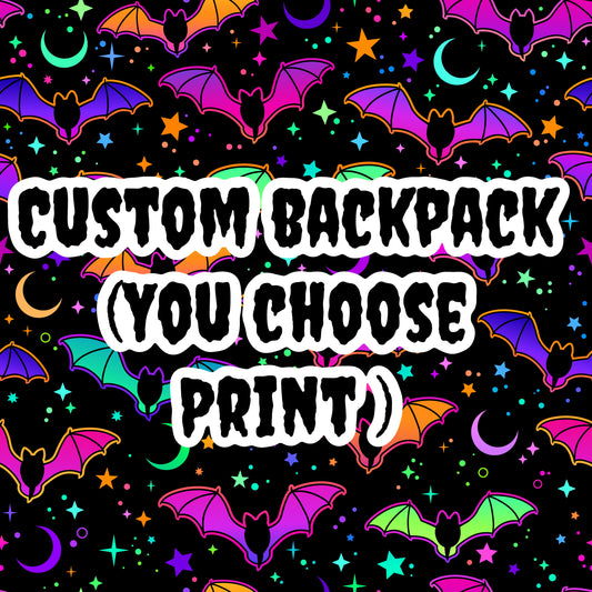Custom print backpack