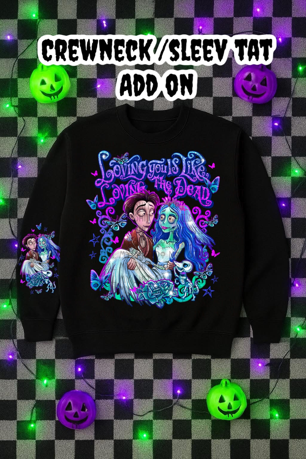 Crewneck /sleeve print add on