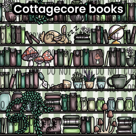 Cottagecore bookshelf