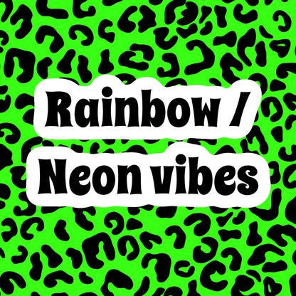 Rainbow /neon vibes mystery