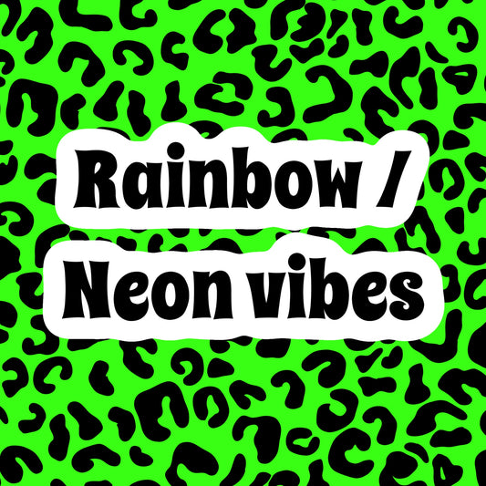 Rainbow /neon vibes mystery