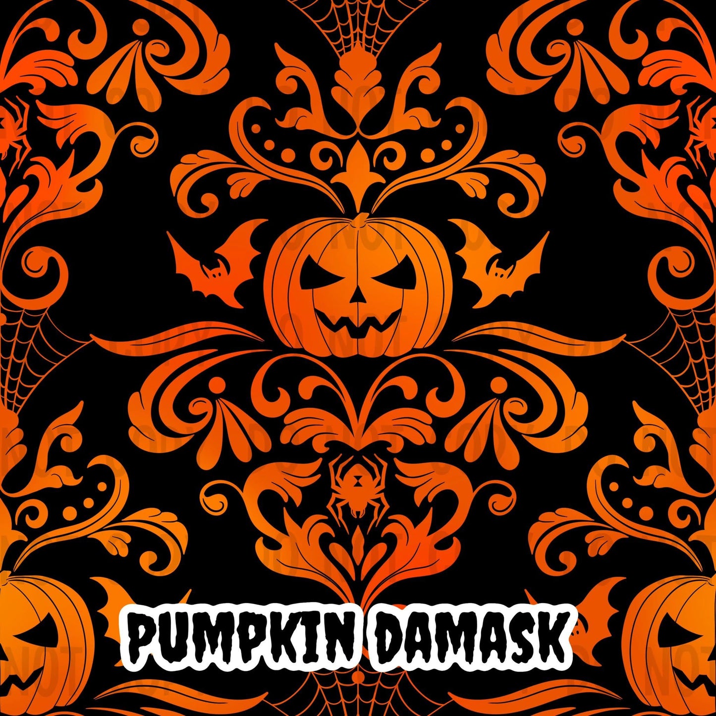 Pumpkin damask smooth Viynl