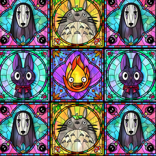 Anime glass cotton woven