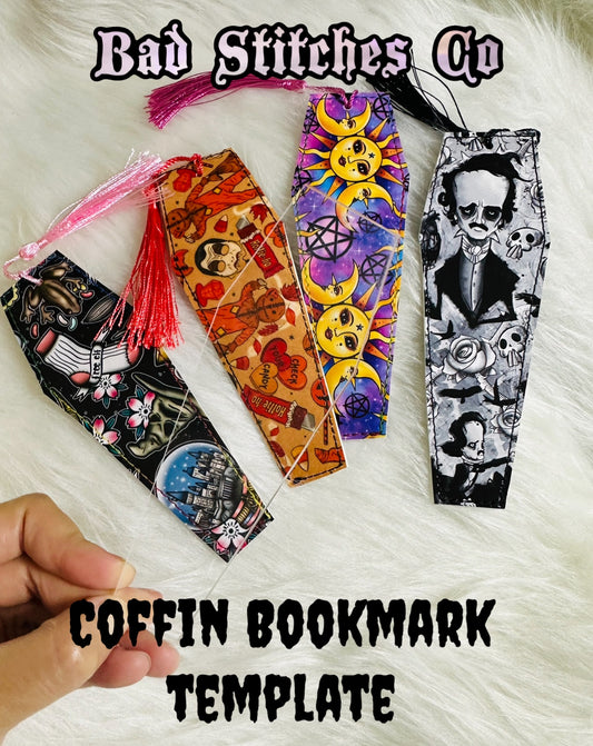 Coffin bookmark template