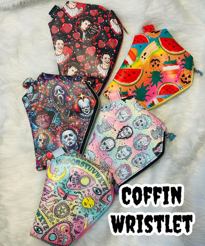 Custom coffin wristlet