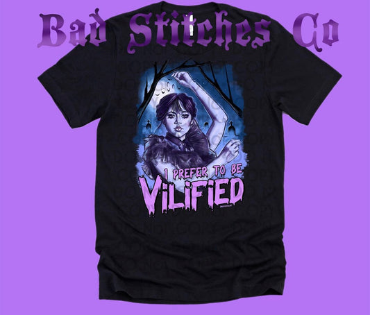 Vilified black tee
