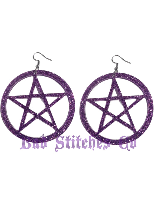Purple glitter Pentagram