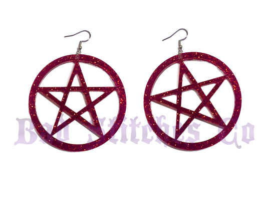 Red glitter Pentagram