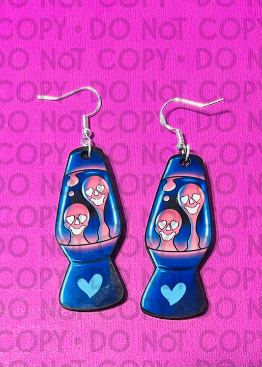 Lava skulls earrings